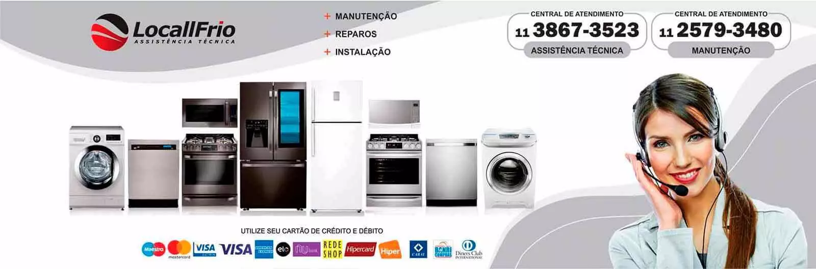 Manutenção Brastemp pague com cartões